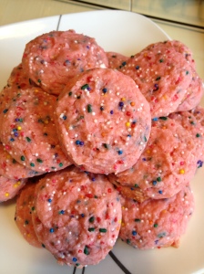 Strawberry Confetti Cookies